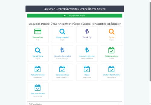 Süleyman Demirel Üniversitesi Online Ödeme Sistemi - SDÜ Online Ödeme Sistemi
