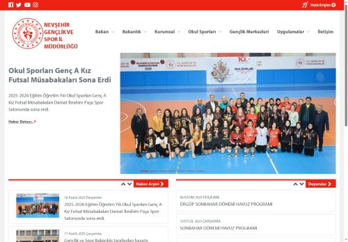 NEVŞEHİR GENÇLİK VE SPOR İL MÜDÜRLÜĞÜ
