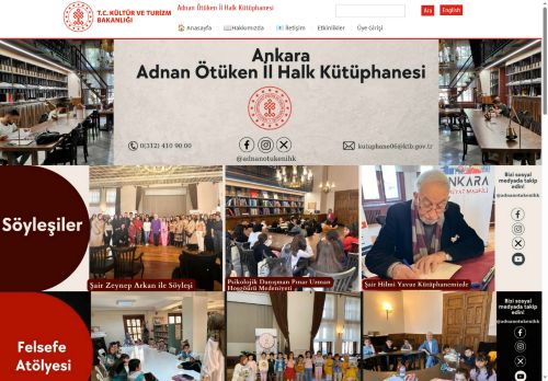 Adnan Ötüken İl Halk Kütüphanesi - T.C. Kültür ve Turizm Bakanlığı