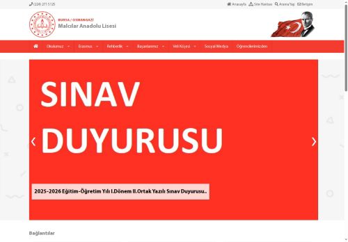 BURSA / OSMANGAZİ - Malcılar Anadolu Lisesi