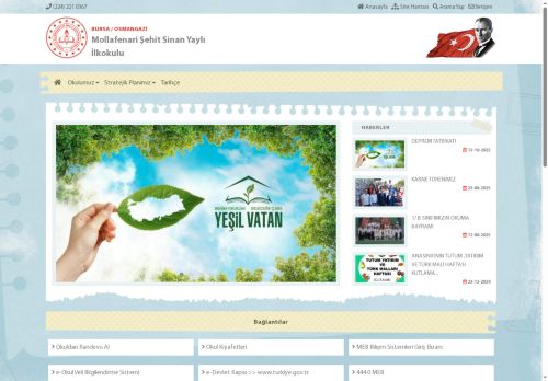 BURSA / OSMANGAZİ - Mollafenari Şehit Sinan Yaylı İlkokulu