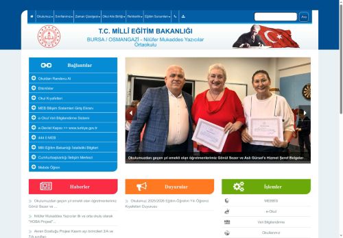 BURSA / OSMANGAZİ - Nilüfer Mukaddes Yazıcılar Ortaokulu