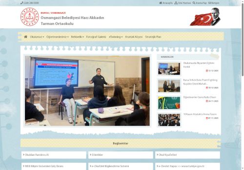 BURSA / OSMANGAZİ - Osmangazi Belediyesi Hacı Akkadın Tarman Ortaokulu