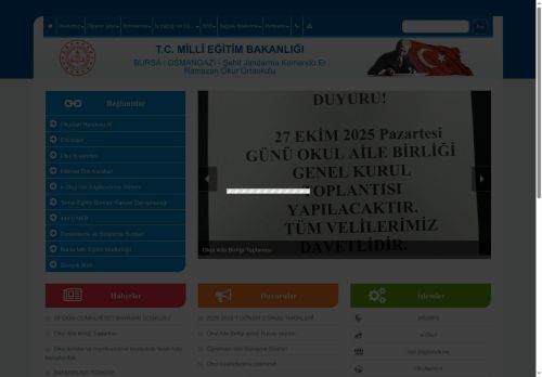 BURSA / OSMANGAZİ - Şehit Jandarma Komando Er Ramazan Okur Ortaokulu