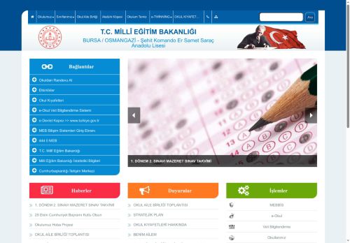 BURSA / OSMANGAZİ - Şehit Komando Er Samet Saraç Anadolu Lisesi