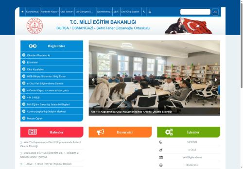 BURSA / OSMANGAZİ - Şehit Taner Çobanoğlu Ortaokulu