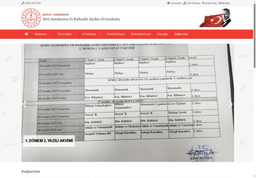 BURSA / OSMANGAZİ - Şht.Jandarma Er Bahadır Aydın Ortaokulu