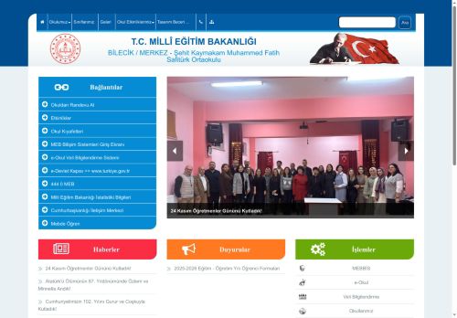 BİLECİK / MERKEZ - Şehit Kaymakam Muhammed Fatih Safitürk Ortaokulu