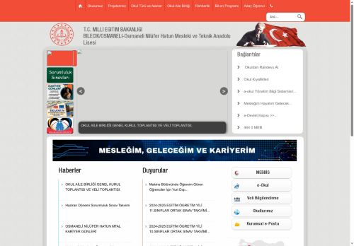 BİLECİK / OSMANELİ - Osmaneli Nilüfer Hatun Mesleki ve Teknik Anadolu Lisesi