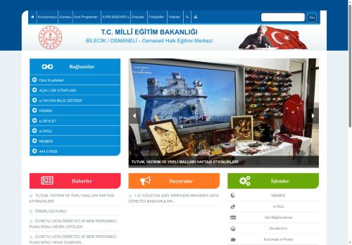 BİLECİK / OSMANELİ - Osmaneli Halk Eğitimi Merkezi