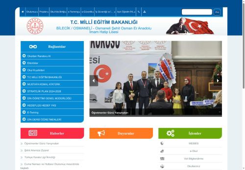 BİLECİK / OSMANELİ - Osmaneli Şehit Osman Er Anadolu İmam Hatip Lisesi