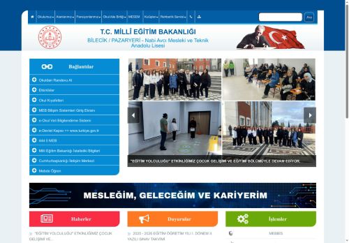 BİLECİK / PAZARYERİ - Nabi Avcı Mesleki ve Teknik Anadolu Lisesi