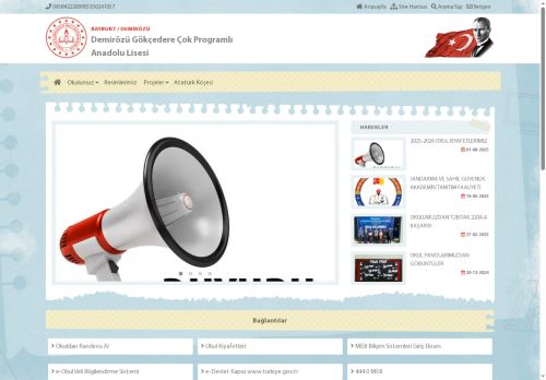 BAYBURT / DEMİRÖZÜ - Demirözü Gökçedere Çok Programlı Anadolu Lisesi