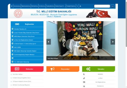 BİLECİK / BOZÜYÜK - Bozüyük Özel Eğitim Uygulama Okulu I. Kademe