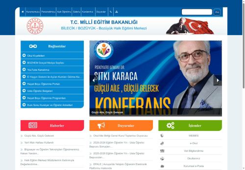 BİLECİK / BOZÜYÜK - Bozüyük Halk Eğitimi Merkezi