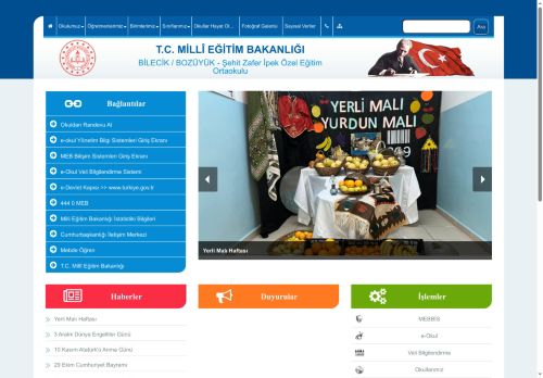 BİLECİK / BOZÜYÜK - Şehit Zafer İpek Özel Eğitim Ortaokulu