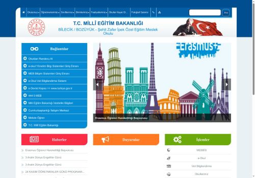 BİLECİK / BOZÜYÜK - Şehit Zafer İpek Özel Eğitim Meslek Okulu