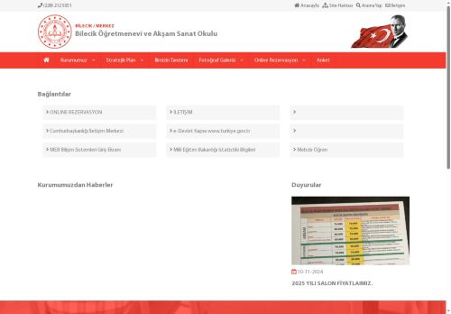 BİLECİK / MERKEZ - Bilecik Öğretmenevi ve Akşam Sanat Okulu