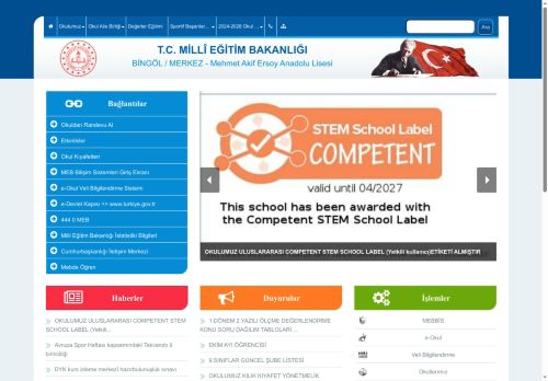 BİNGÖL / MERKEZ - Mehmet Akif Ersoy Anadolu Lisesi