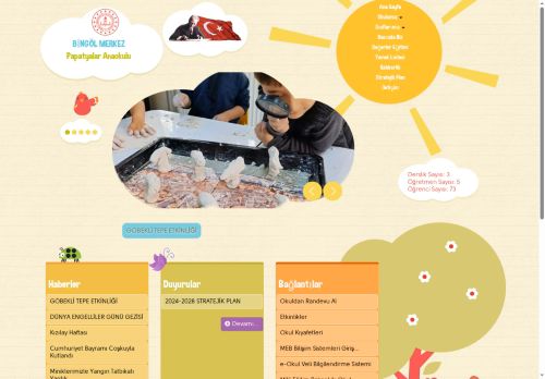 BİNGÖL / MERKEZ - Papatyalar Anaokulu