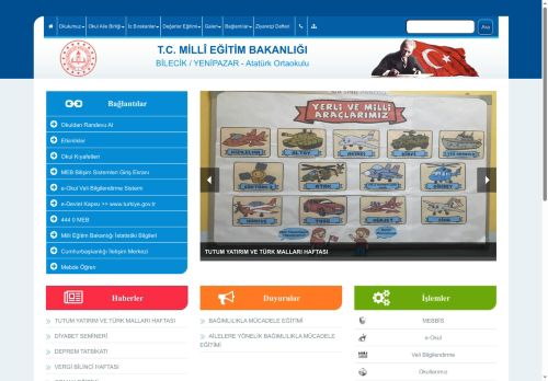 BİLECİK / YENİPAZAR - Atatürk Ortaokulu