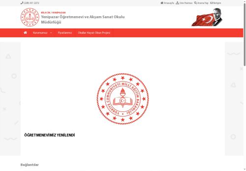 BİLECİK / YENİPAZAR - Yenipazar Öğretmenevi ve Akşam Sanat Okulu Müdürlüğü