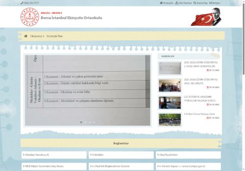 BİNGÖL / MERKEZ - Borsa İstanbul Ekinyolu Ortaokulu