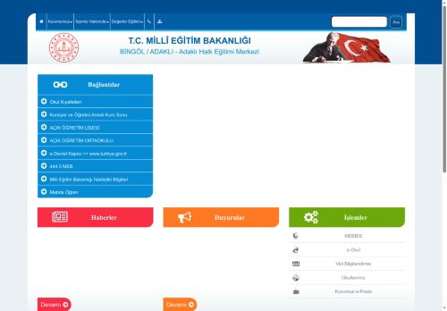 BİNGÖL / ADAKLI - Adaklı Halk Eğitimi Merkezi