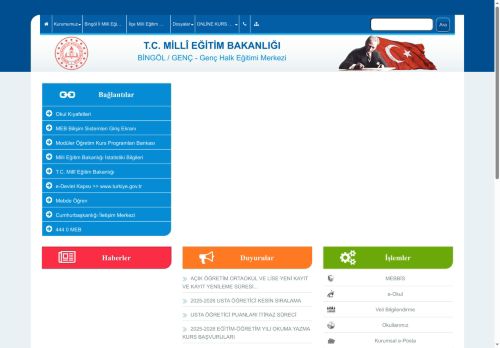 BİNGÖL / GENÇ - Genç Halk Eğitimi Merkezi