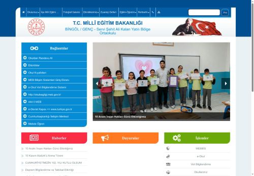 BİNGÖL / GENÇ - Servi Şehit Ali Kalan Yatılı Bölge Ortaokulu