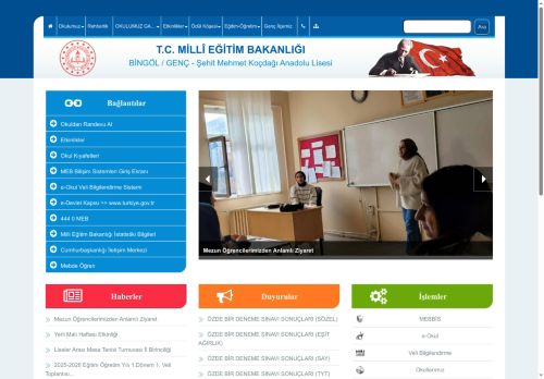 BİNGÖL / GENÇ - Şehit Mehmet Koçdağı Anadolu Lisesi