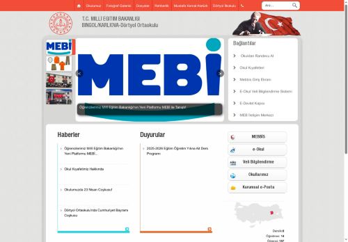 BİNGÖL / KARLIOVA - Dörtyol Ortaokulu