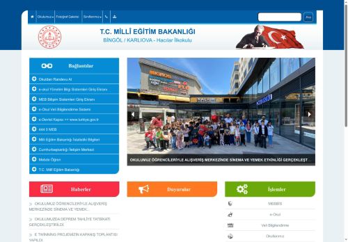 BİNGÖL / KARLIOVA - Hacılar İlkokulu