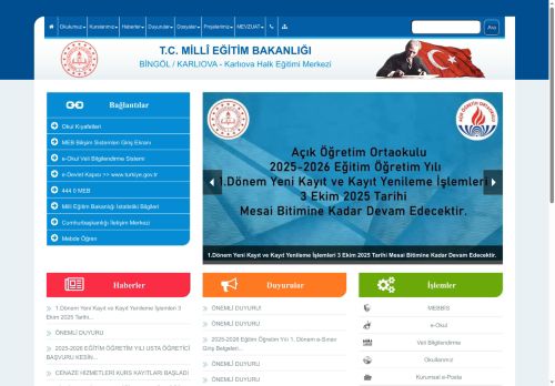 BİNGÖL / KARLIOVA - Karlıova Halk Eğitimi Merkezi