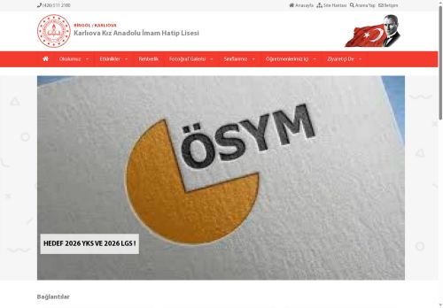 BİNGÖL / KARLIOVA - Karlıova Kız Anadolu İmam Hatip Lisesi