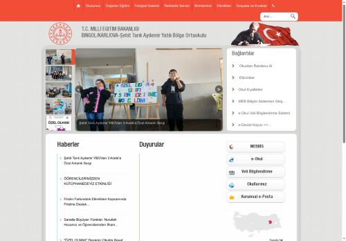 BİNGÖL / KARLIOVA - Şehit Tarık Aydemir Yatılı Bölge Ortaokulu
