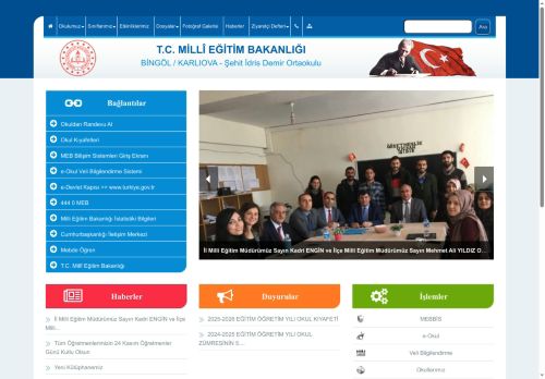 BİNGÖL / KARLIOVA - Şehit İdris Demir Ortaokulu