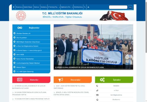 BİNGÖL / KARLIOVA - Yiğitler Ortaokulu