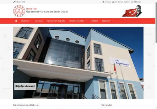 BİNGÖL / KIĞI - Öğretmenevi ve Akşam Sanat Okulu