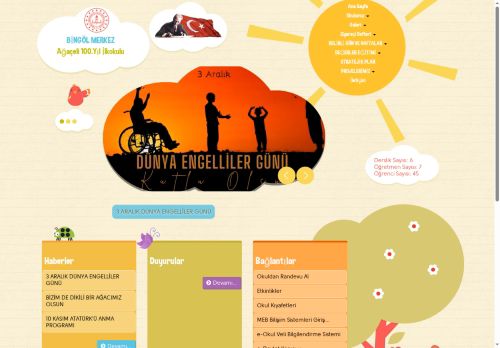 BİNGÖL / MERKEZ - Ağaçeli 100.Yıl İlkokulu