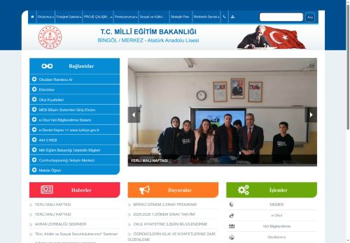 BİNGÖL / MERKEZ - Atatürk Anadolu Lisesi