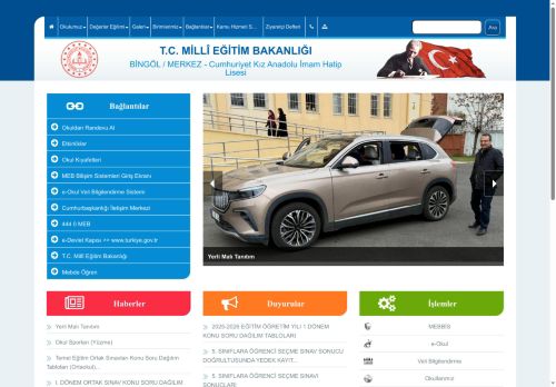 BİNGÖL / MERKEZ - Cumhuriyet Kız Anadolu İmam Hatip Lisesi