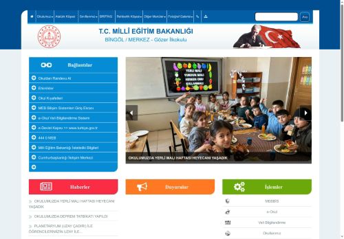 BİNGÖL / MERKEZ - Gözer İlkokulu