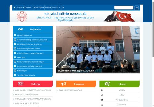 BİTLİS / AHLAT - Taş Harman Köyü Şehit Piyade Er Erin Kaya Ortaokulu