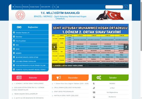 BİNGÖL / MERKEZ - Şehit Astsubay Muhammed Koşan Ortaokulu