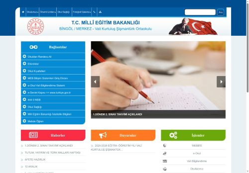 BİNGÖL / MERKEZ - Vali Kurtuluş Şişmantürk Ortaokulu