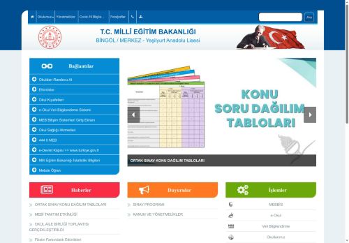 BİNGÖL / MERKEZ - Yeşilyurt Anadolu Lisesi