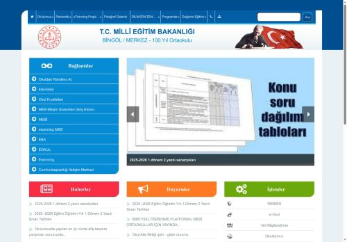 BİNGÖL / MERKEZ - 100.Yıl Ortaokulu