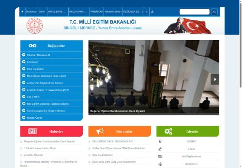 BİNGÖL / MERKEZ - Yunus Emre Anadolu Lisesi