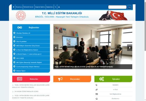 BİNGÖL / SOLHAN - Hazarşah Yeni Yerleşim Ortaokulu